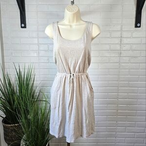 Cynthia Rowley Cream Linen Sleeveless Mini Midi Dress Size Extra Small